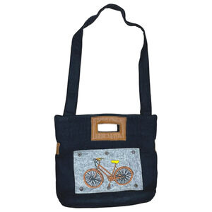 Felted Bag Fibres Of Life 100% Sheeps Wool Nepali Handcrafted Bicycle Tote Purse